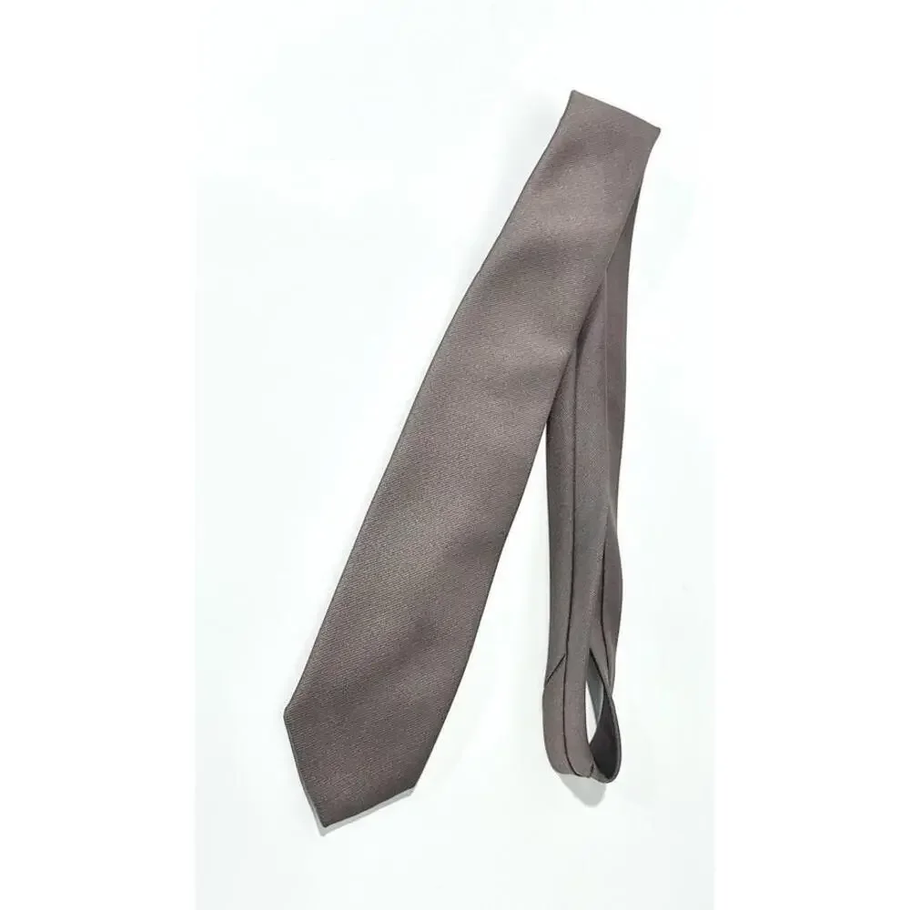 Vintage Dino Orsini Mens Tie Brown Necktie Size XL 90% Polyester 10% Silk